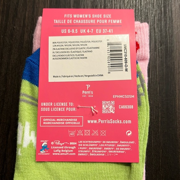 ⭐️3/15 Stocking Stuffer Smurfs 80s Smurfette Socks 1980s Retro Fun Costume - Picture 4 of 7
